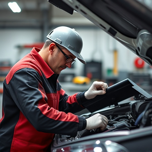 auto technician working