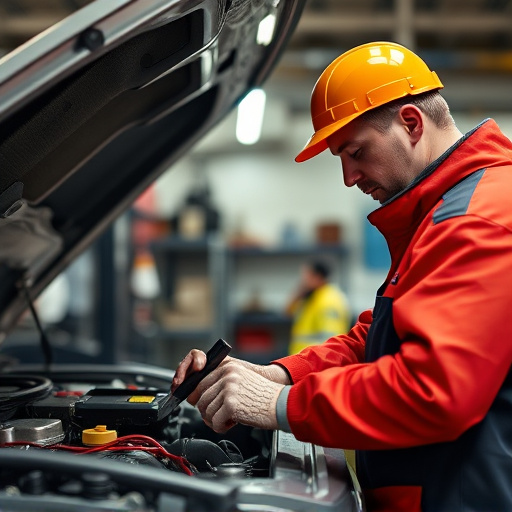 auto technician working
