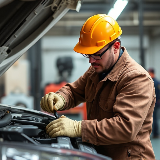 auto technician working