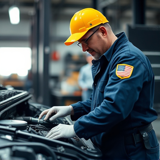 auto technician working