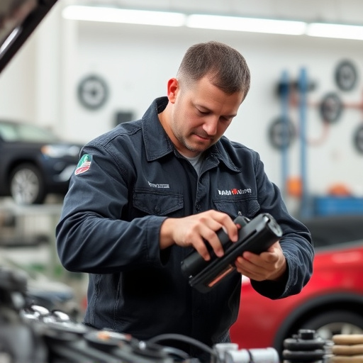 auto technician working