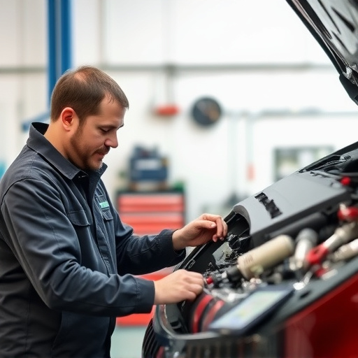auto technician working