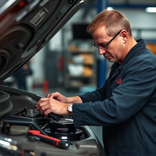 auto technician working