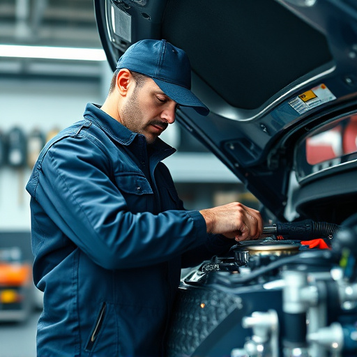 auto technician working
