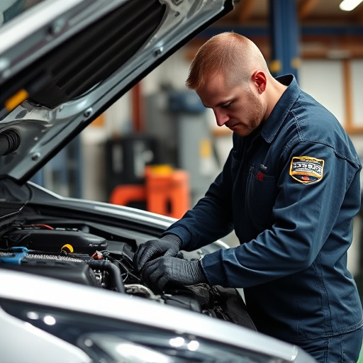 auto technician working