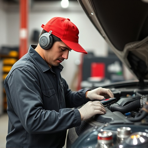 auto technician working