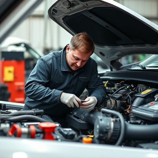 auto technician working