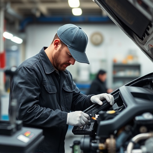 auto technician working