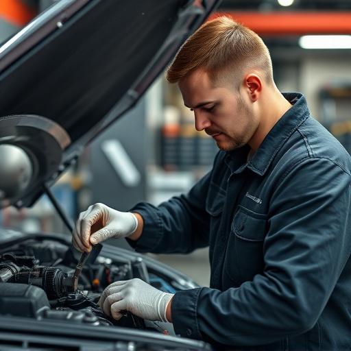 auto technician working