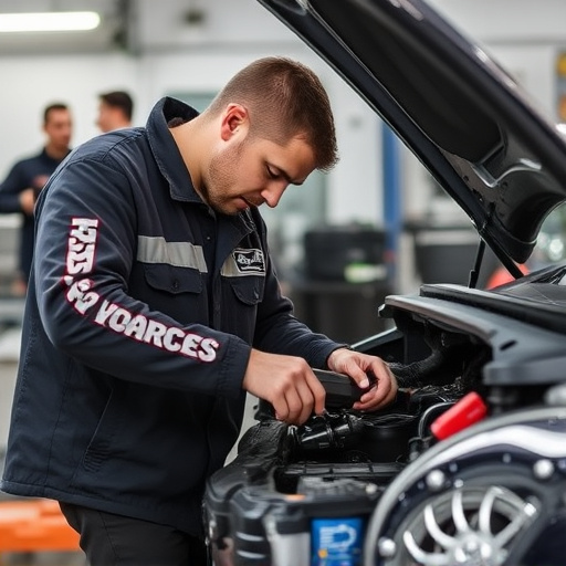 auto technician working
