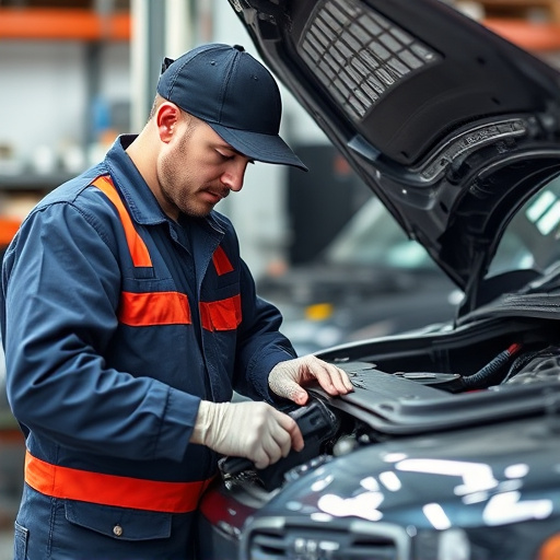 auto technician working