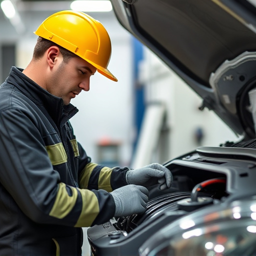 auto technician working