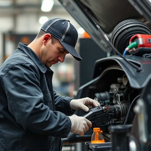 auto technician working