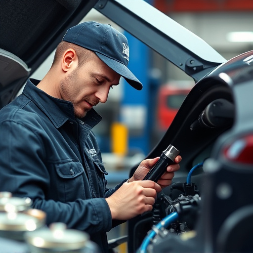 auto technician working