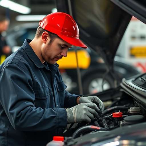 auto technician working