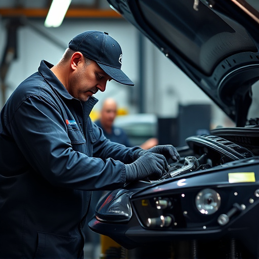 auto technician working