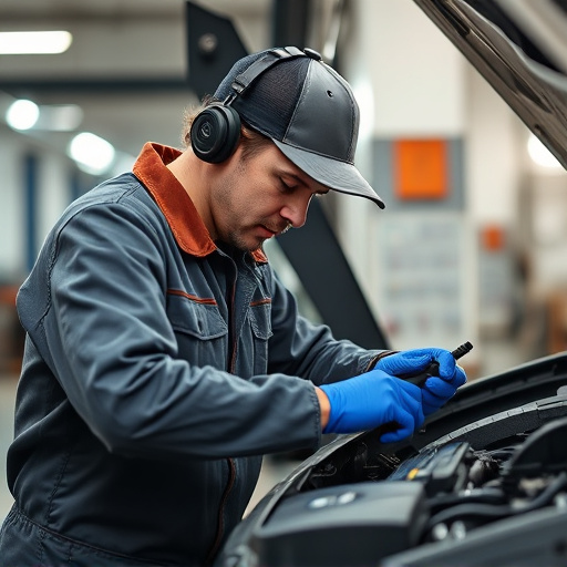 auto technician working