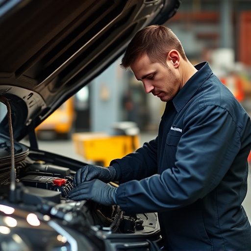 auto technician working