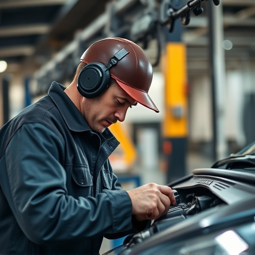 auto technician working
