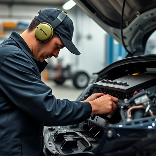 auto technician working