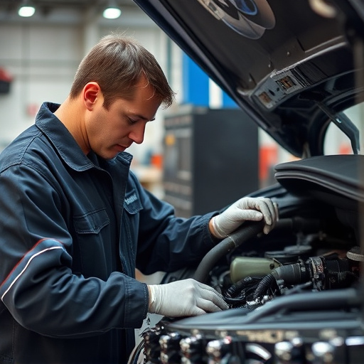 auto technician working