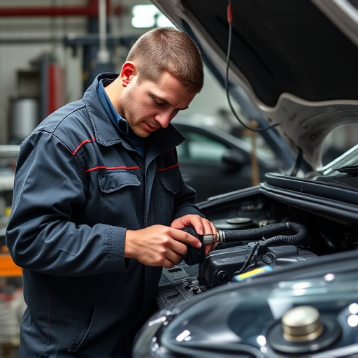 auto technician working