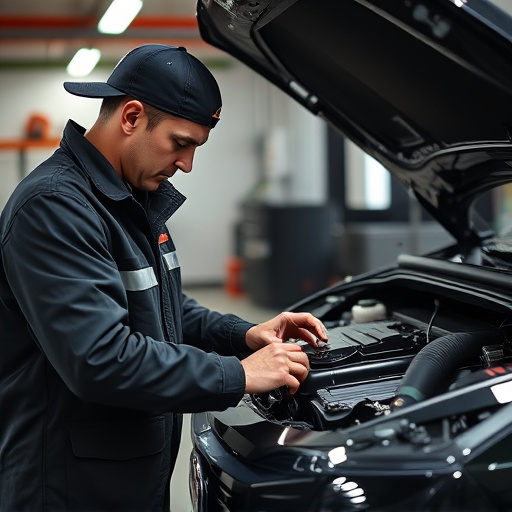 auto technician working