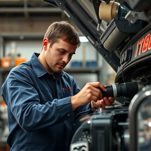 auto technician working