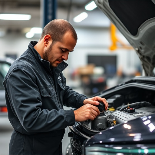 auto technician working