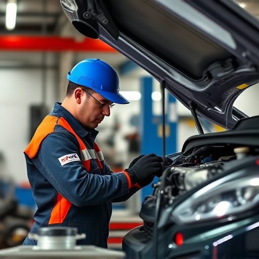 auto technician working