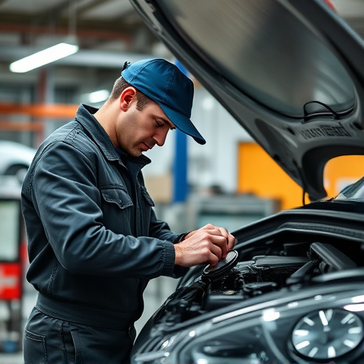 auto technician working
