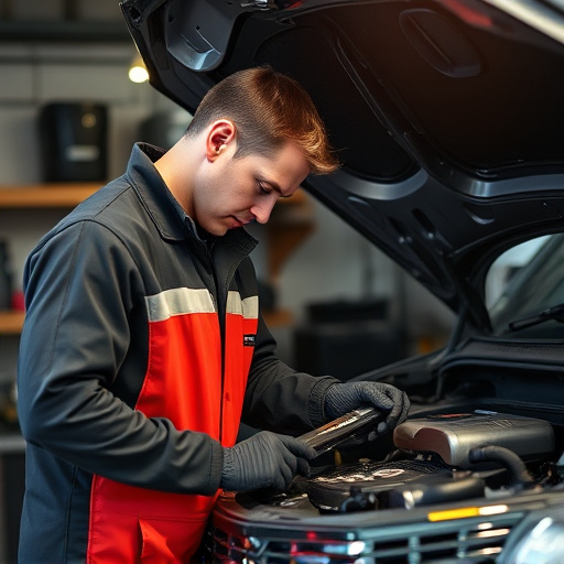 auto technician working