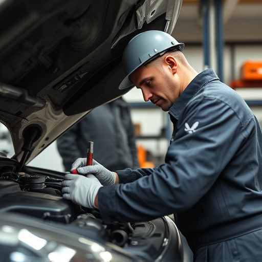 auto technician working