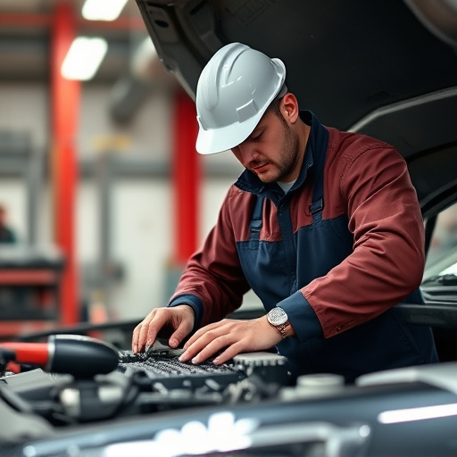 auto technician working