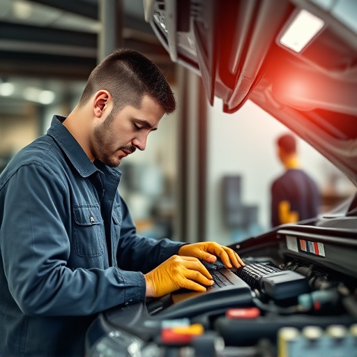 auto technician working