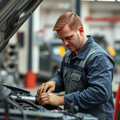 auto technician working