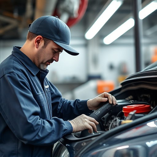 auto technician working