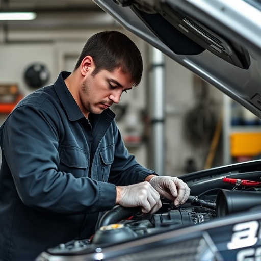 auto technician working
