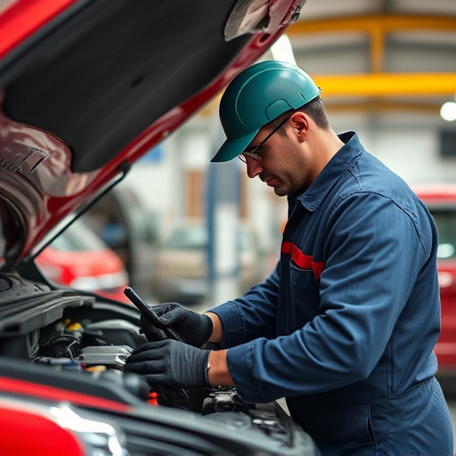 auto technician working