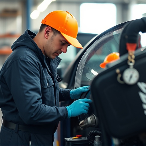 auto technician working