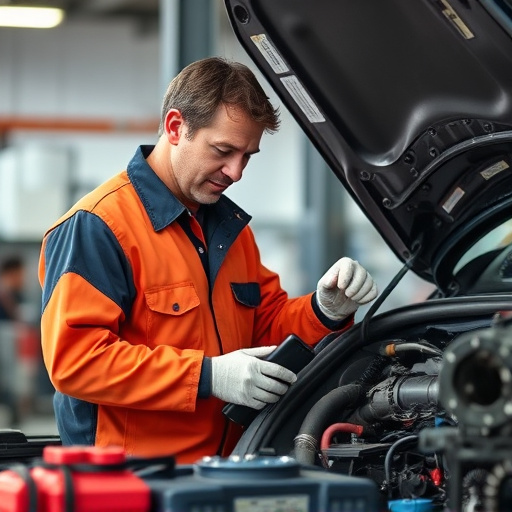 auto technician working