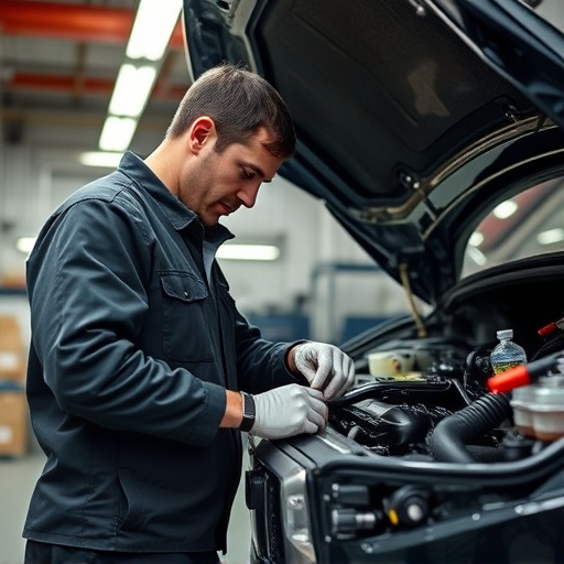 auto technician working