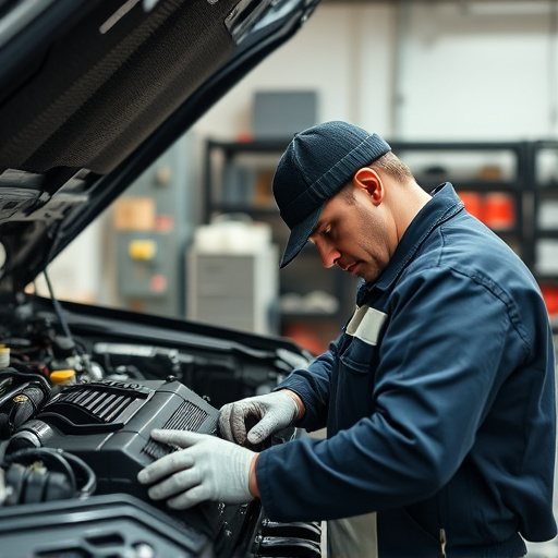 auto technician working