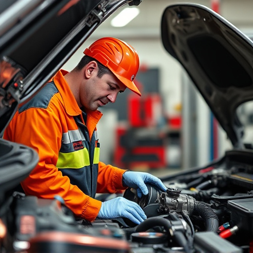auto technician working