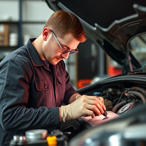 auto technician working