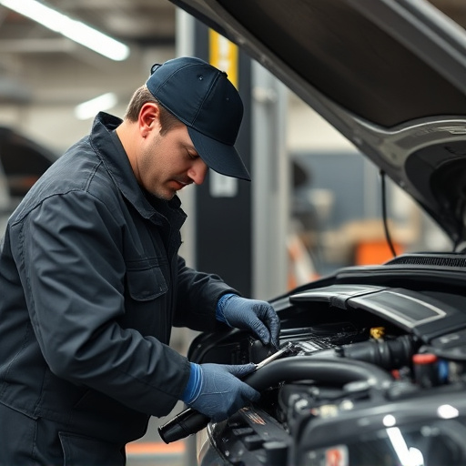 auto technician working