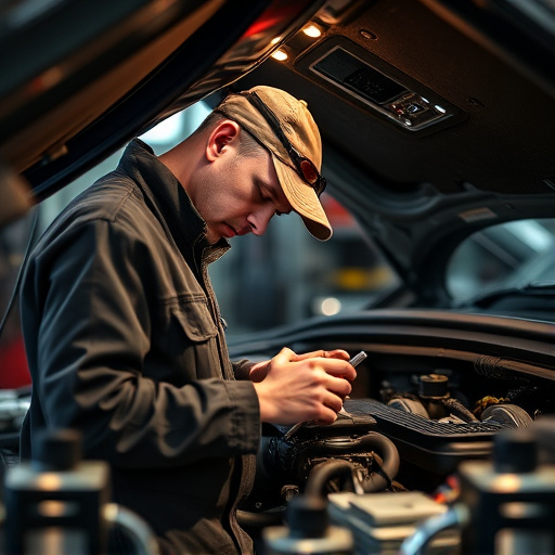 auto technician working