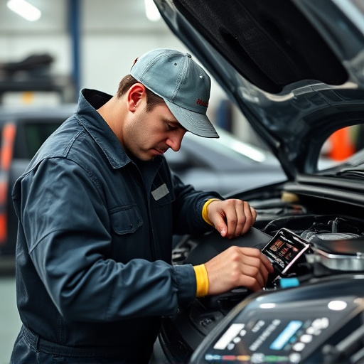 auto technician working
