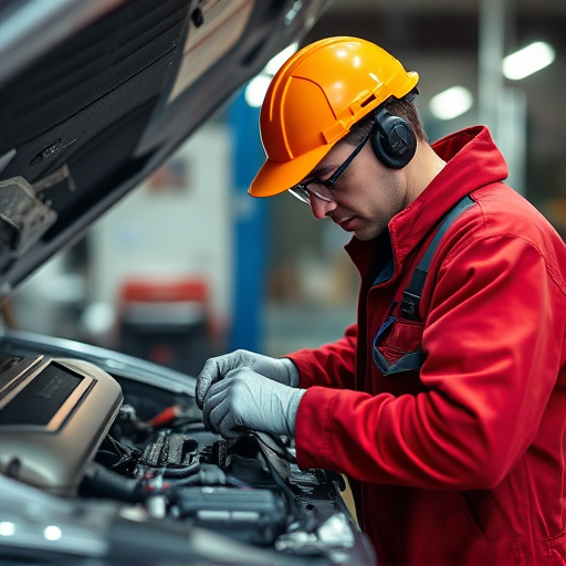 auto technician working