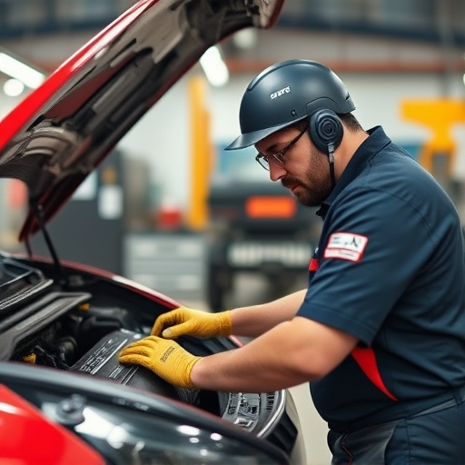 auto technician working